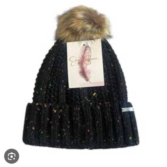 Jessica Simpson Accessories - Jessica Simpson Women's Speckled Ribbed Knit Beanie Hat